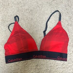 Calvin Klein Red and Black Bralette